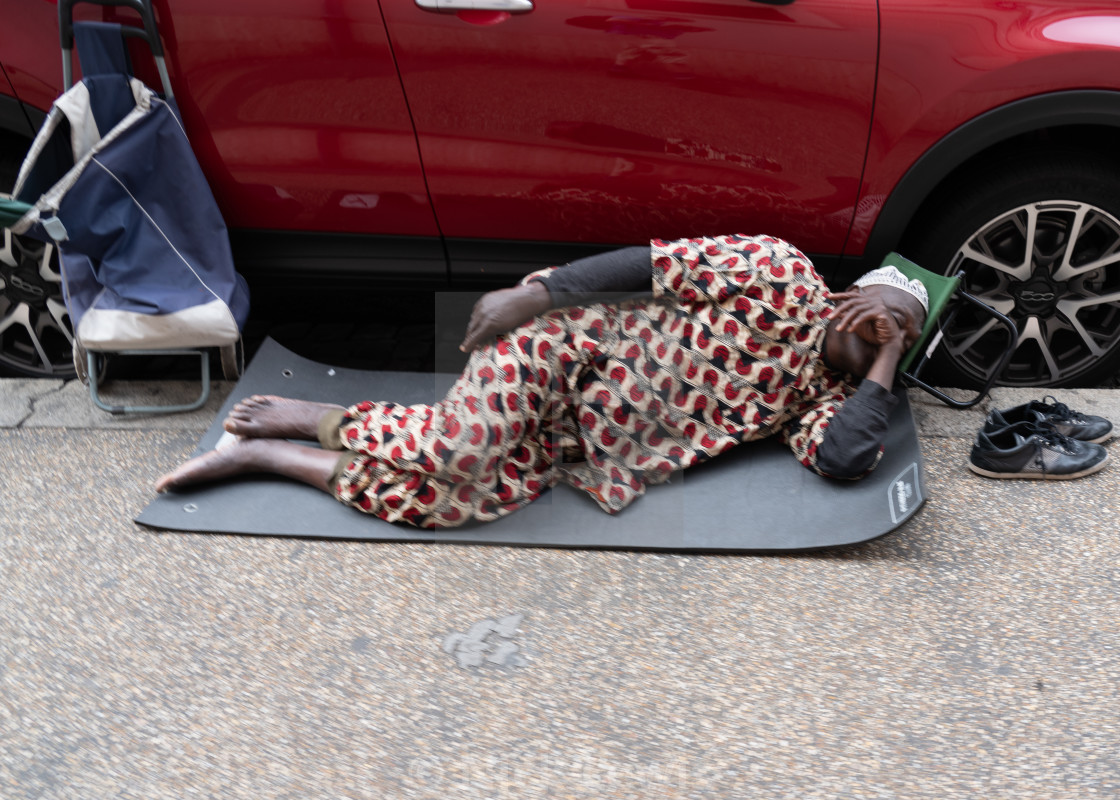 "Street sleeper" stock image