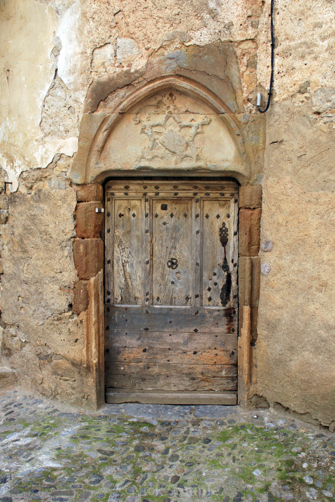 "Ancient Doorway in Lagrasse" stock image