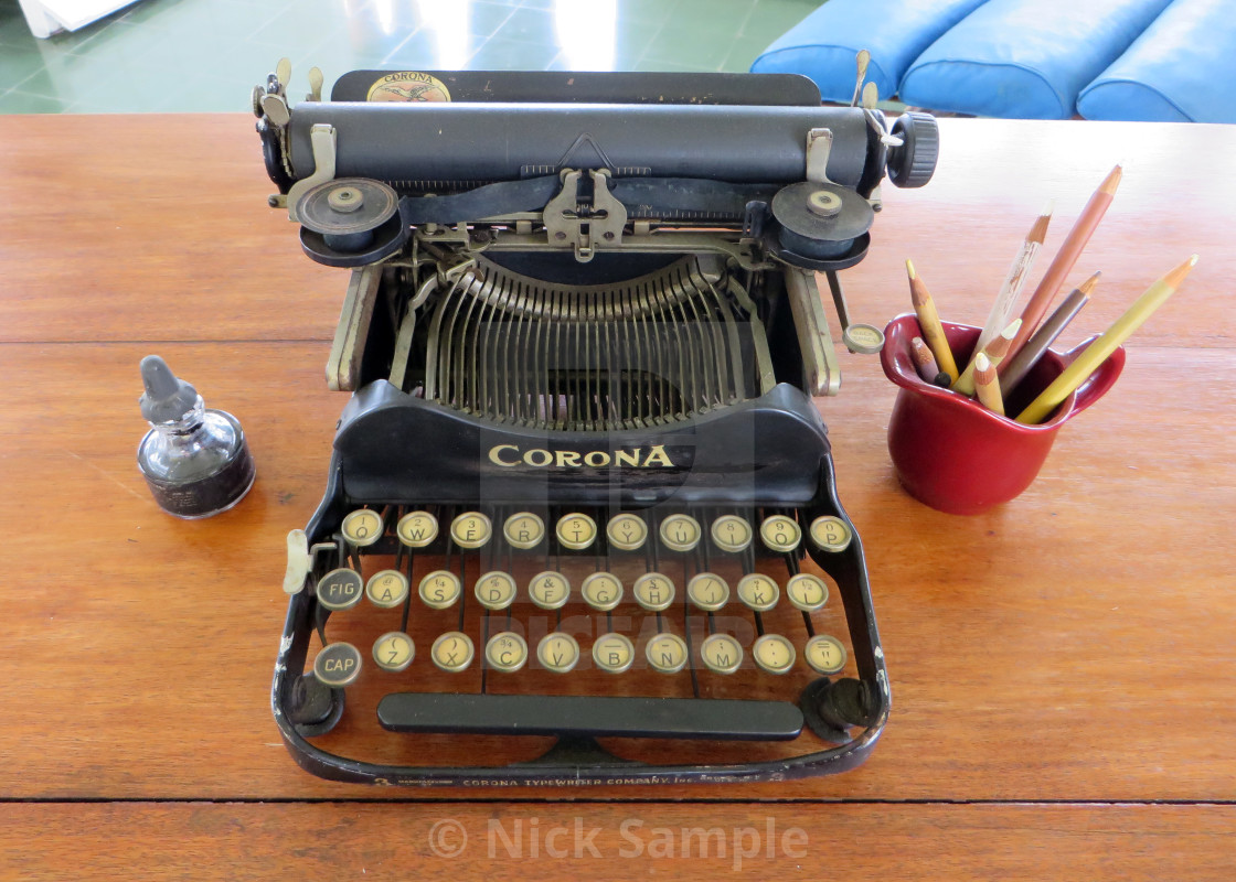 "Ernest Hemingway's Corona Typewriter" stock image