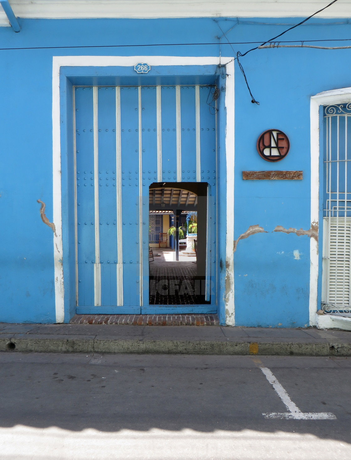 "The Blue Doors at No.266" stock image