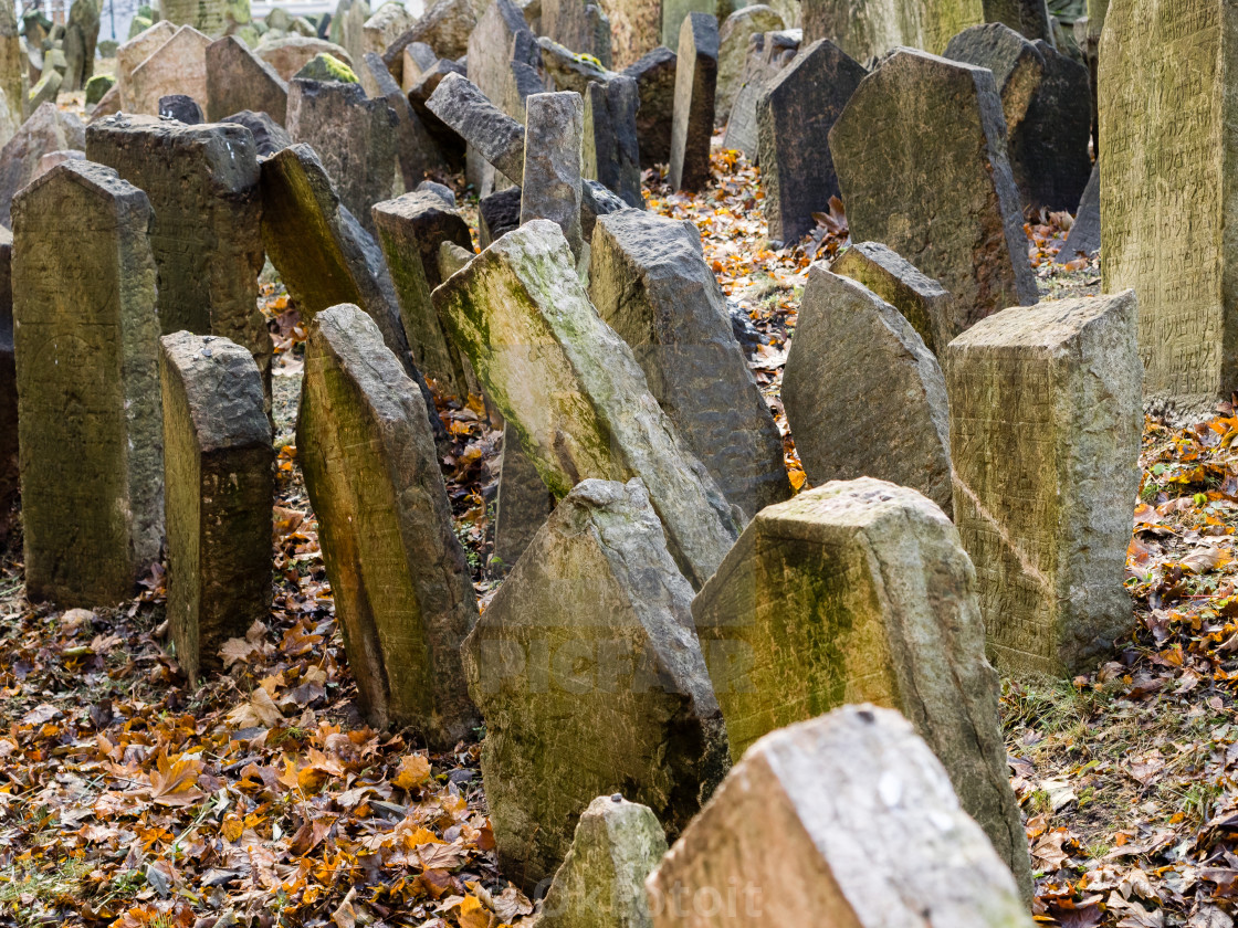 "Old Jewish Cemetery of Prague" stock image