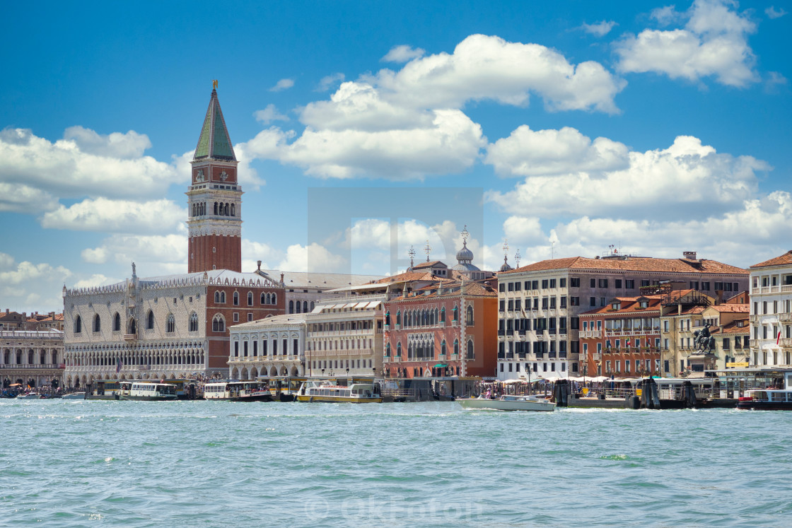 "Venice town view from canal" stock image