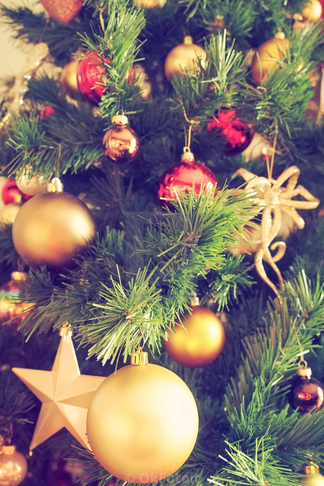 "christmas tree close up, perfect for background" stock image