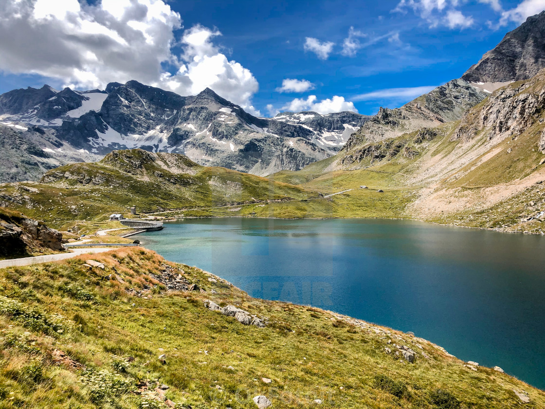 "Agnel lake landscape, Gran paradiso park, Piedmont" stock image