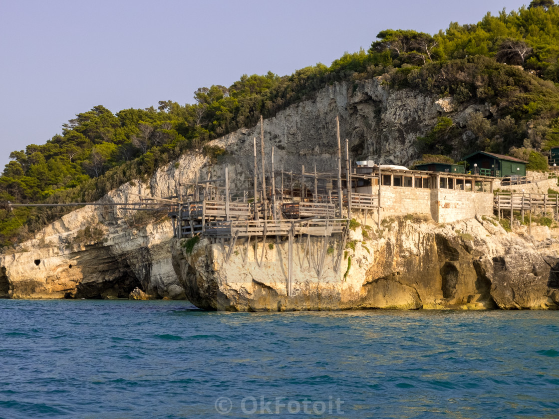 "Trabucco, italian traditional ancient fishing structure" stock image