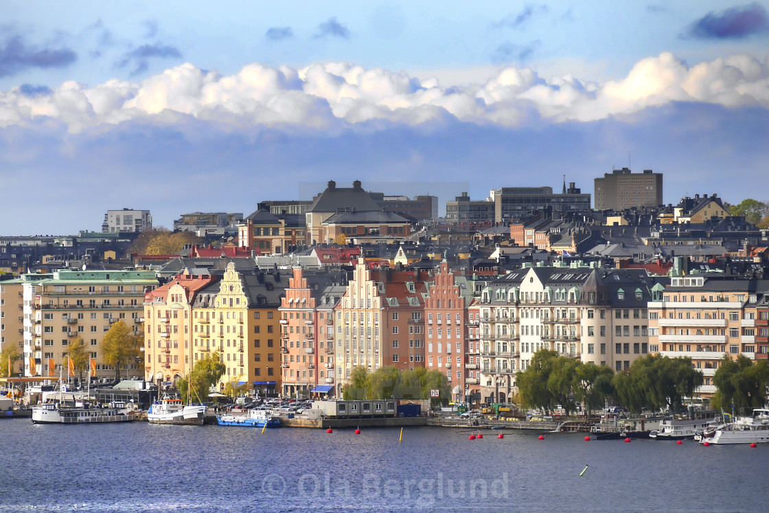 "Buildings at Norrmälarstrand, Stockholm." stock image