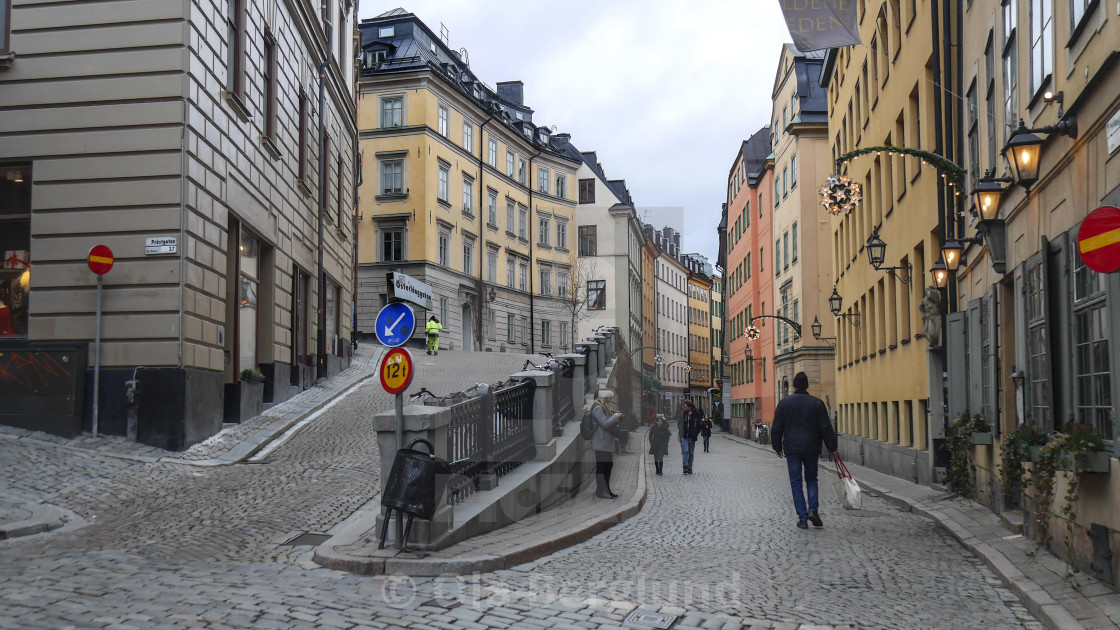 "Österlånggatan in Old Town, Stockholm." stock image