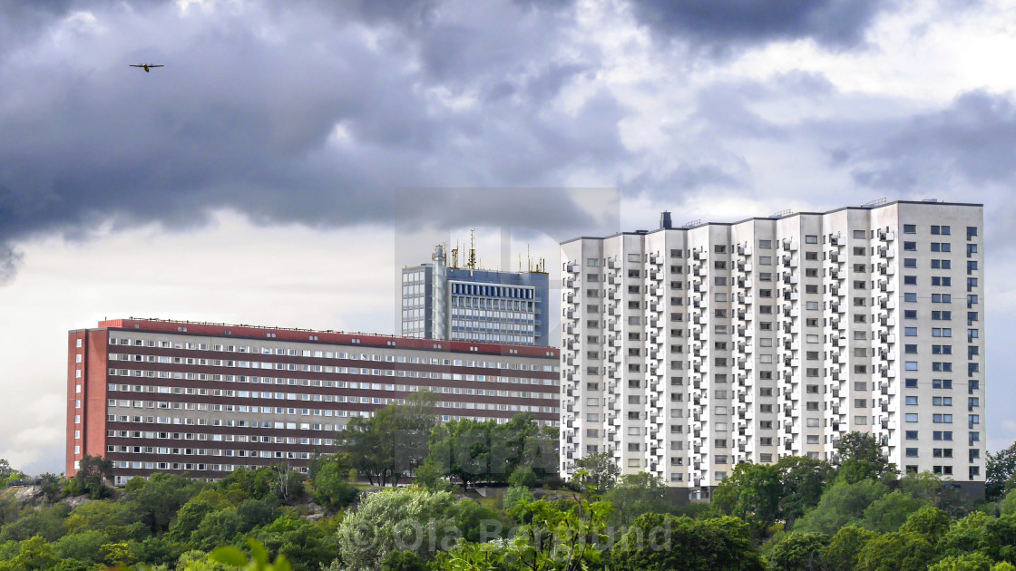 "Buildings in Marieberg, Stockholm." stock image