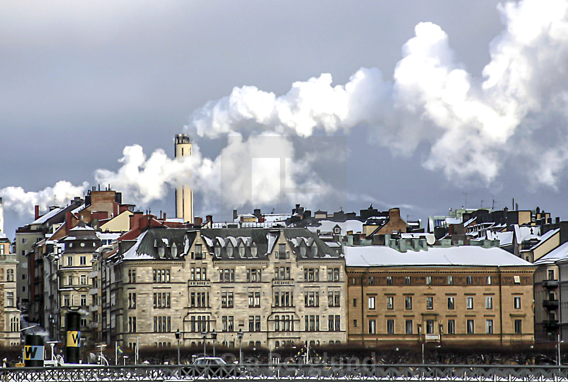 "A cold Stockholm." stock image