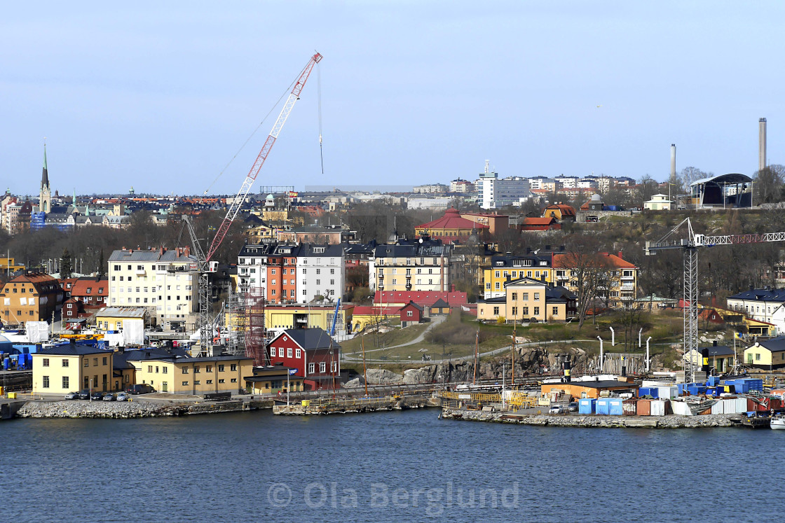 "Djurgården and Beckholmen in Stockholm." stock image