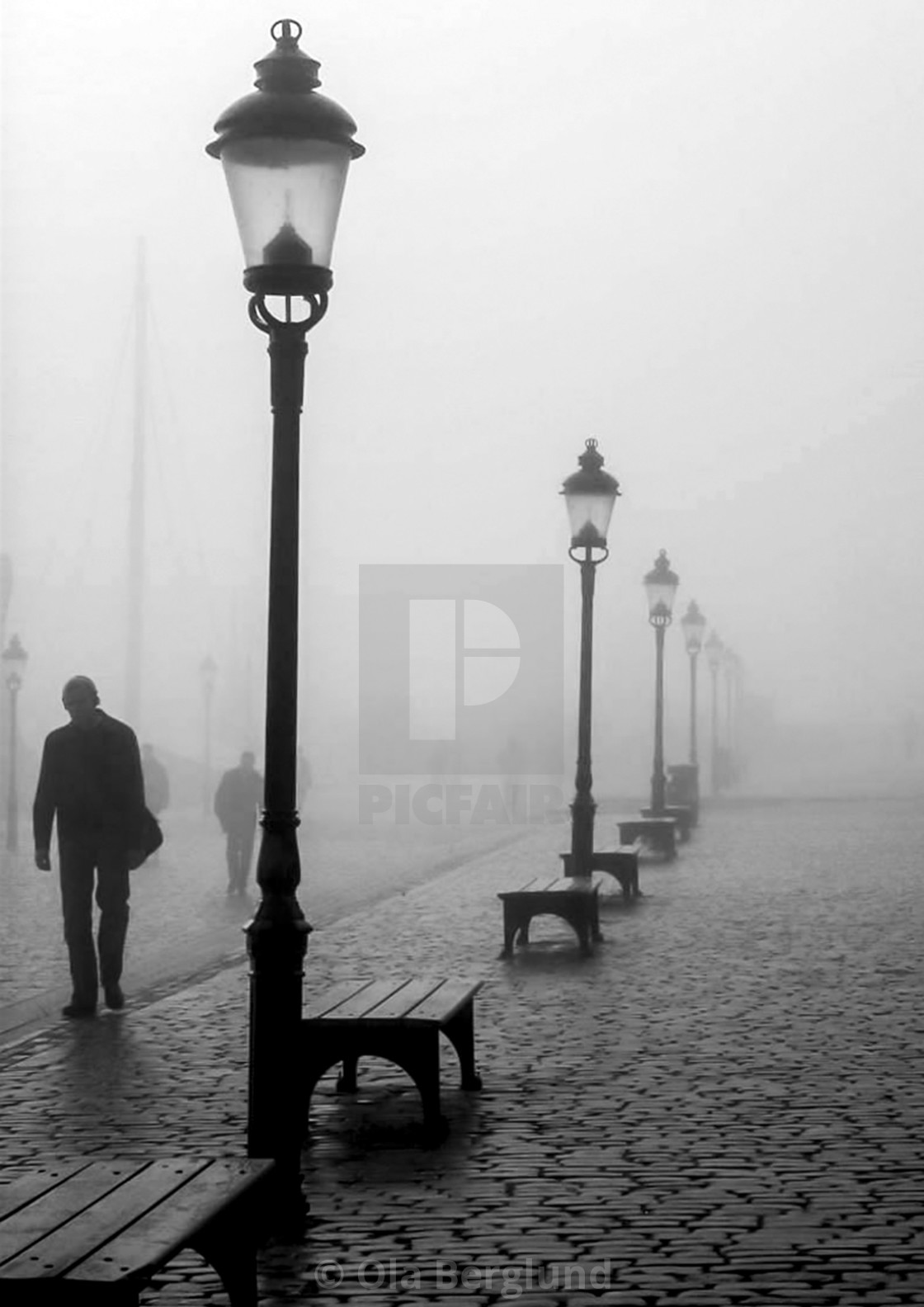 "Foggy day in Stockholm." stock image