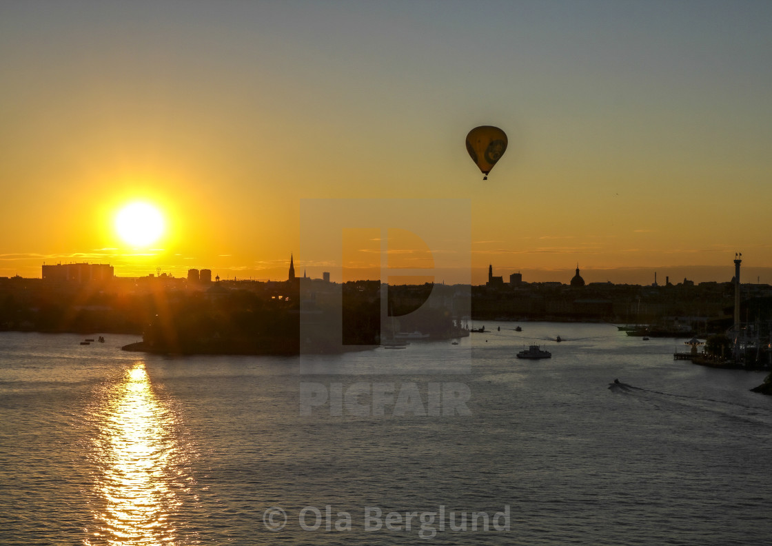 "Sunset over Stockholm." stock image