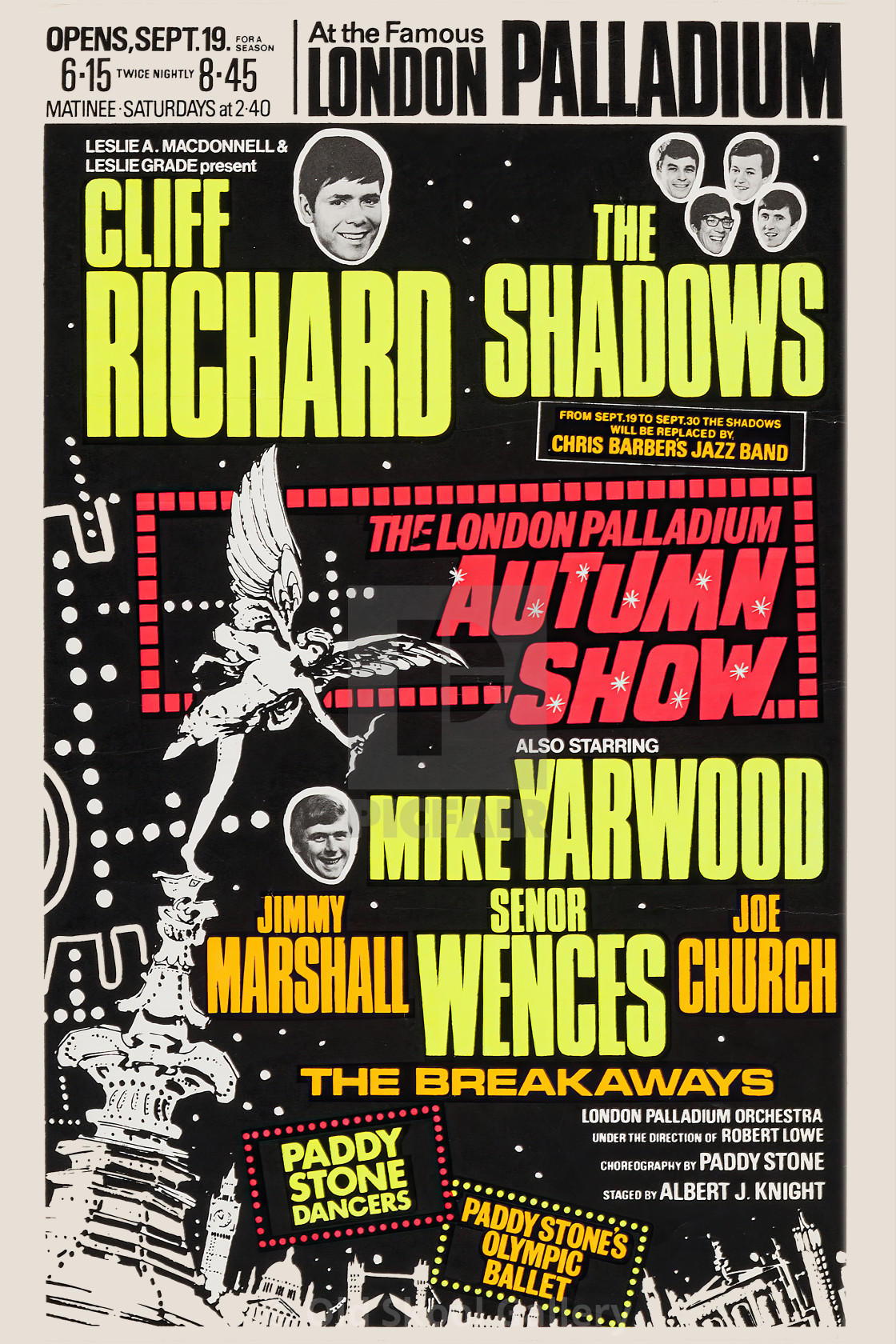 "Cliff Richard - London, Palladium (1968)" stock image