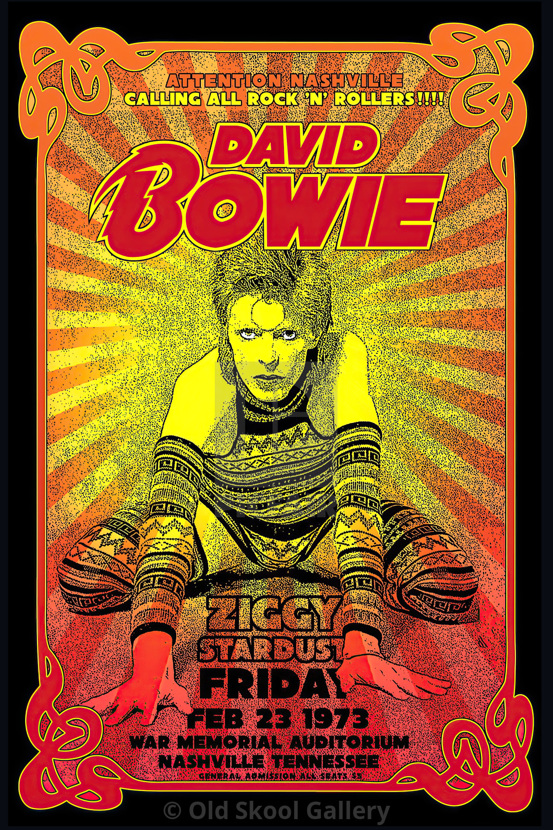 "David Bowie - Nashville (1973)" stock image
