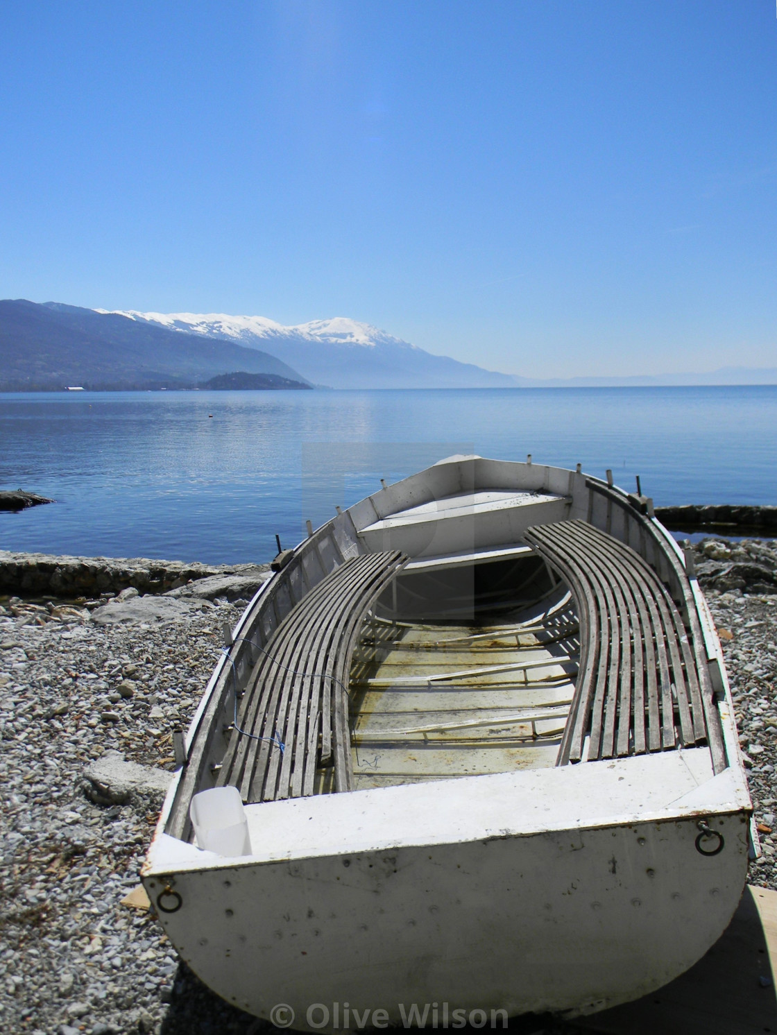 "Boat at Lake Ohrid" stock image