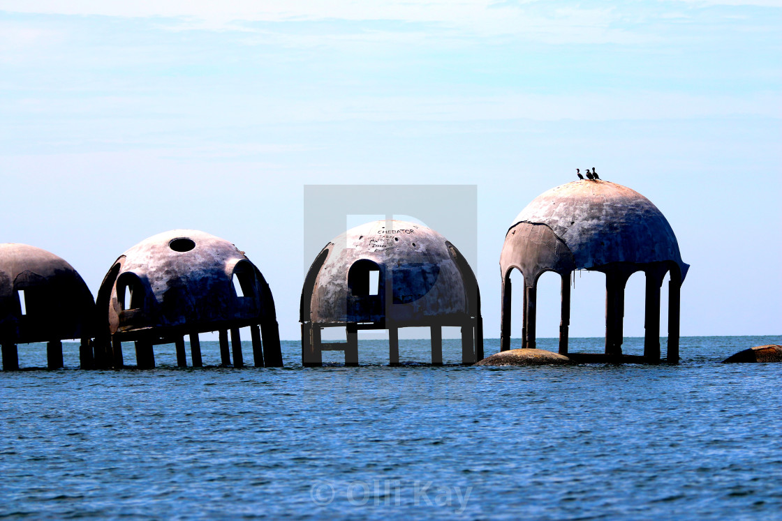 "Dome Houses Cape Romano FL" stock image