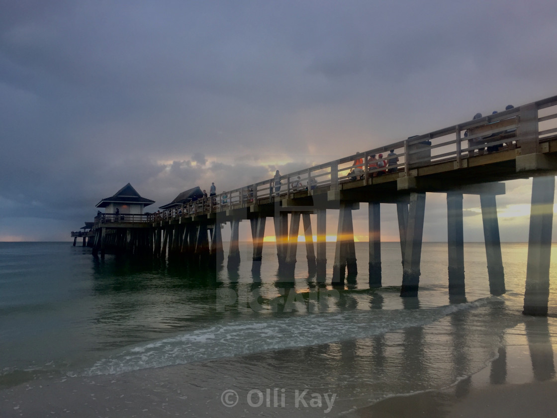 "Naples Pier FL" stock image