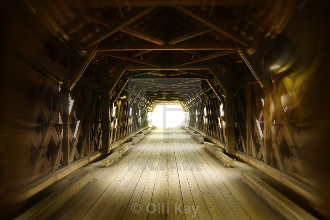 "Famous New England Wooden Bridges" stock image