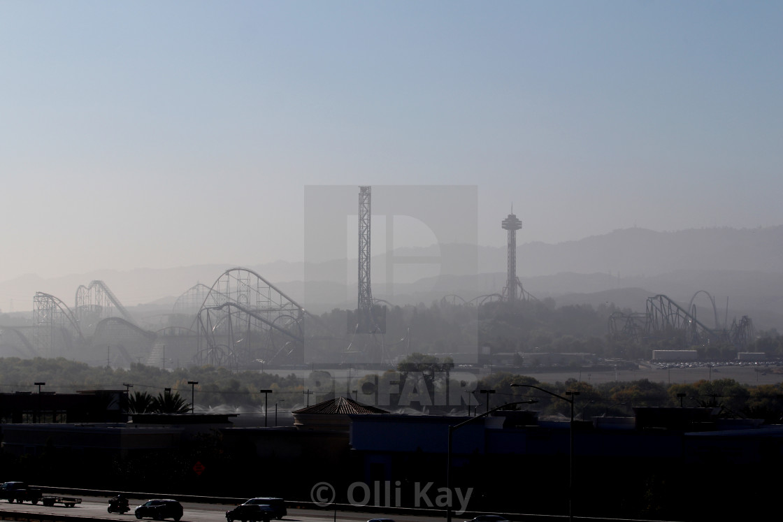 "Magic Mountain Coasters" stock image