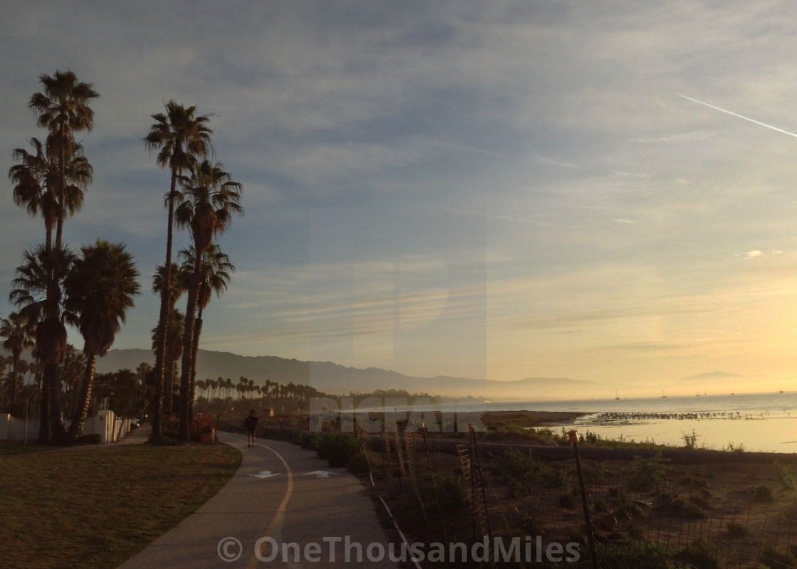 "Santa Barbara Sunrise By the Coast, Palm Trees (5x7)" by - $3.07 "Santa Barbara Sunrise By the Coast, Palm Trees (5x7)" stock image