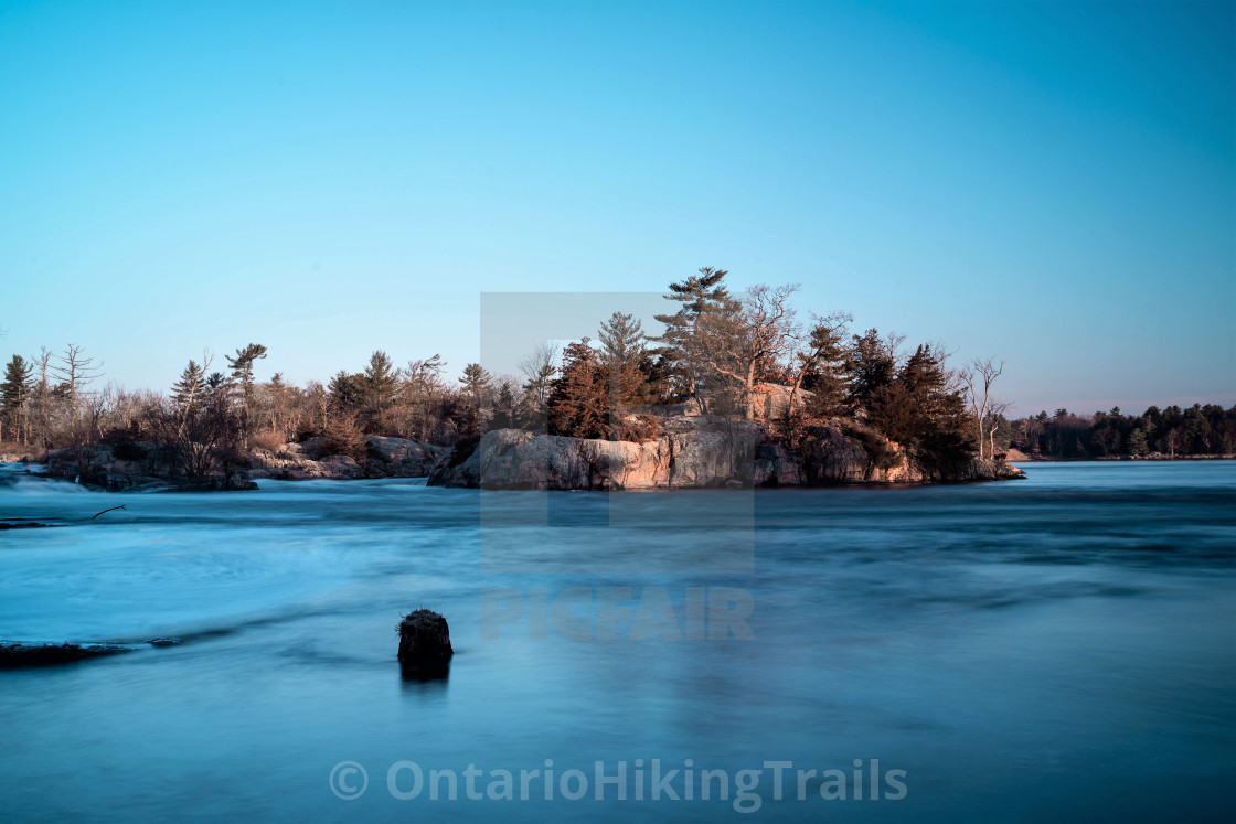 "Burleigh Falls Sunrise" stock image