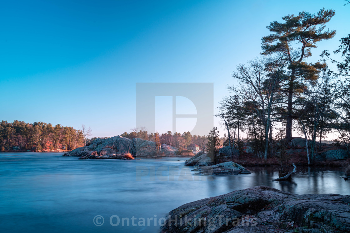 "Below Burleigh Falls" stock image