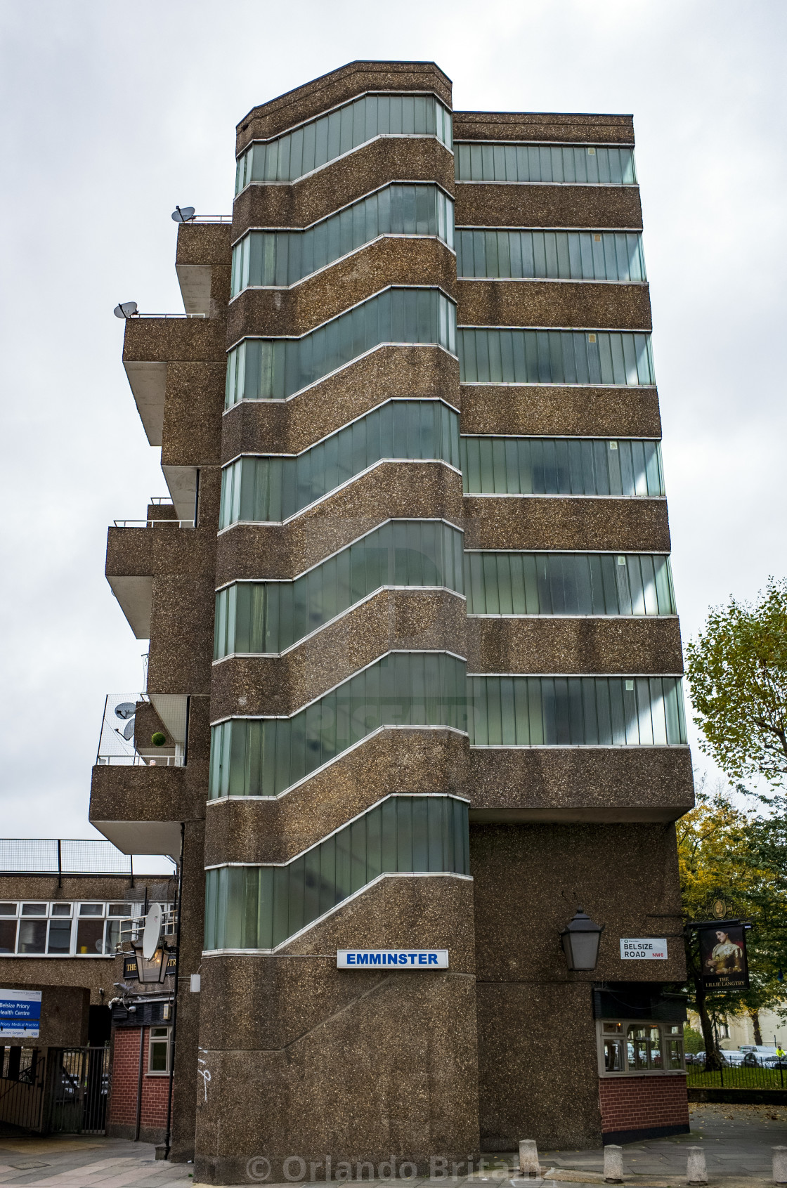"Emminster brutalist council housing - North London" by Orlando Britain - $31.07 "Emminster brutalist council housing - North London" stock image