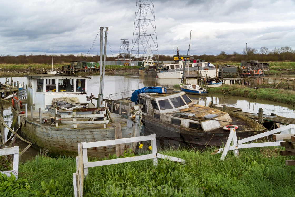 "Broadness Creek - Swanscombe Marshes" by Orlando Britain - $31.07 "Broadness Creek - Swanscombe Marshes" stock image