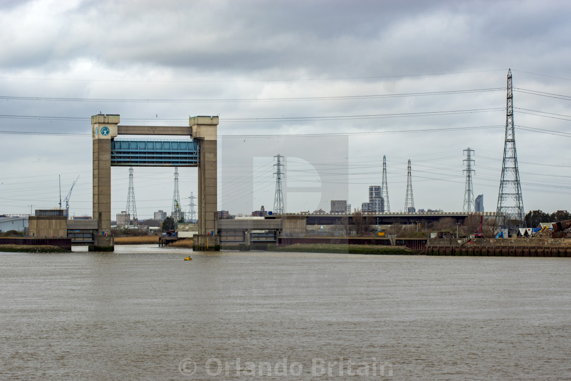 "Barking Creek Barrier - River Thames" by Orlando Britain - $15.53 "Barking Creek Barrier - River Thames" stock image