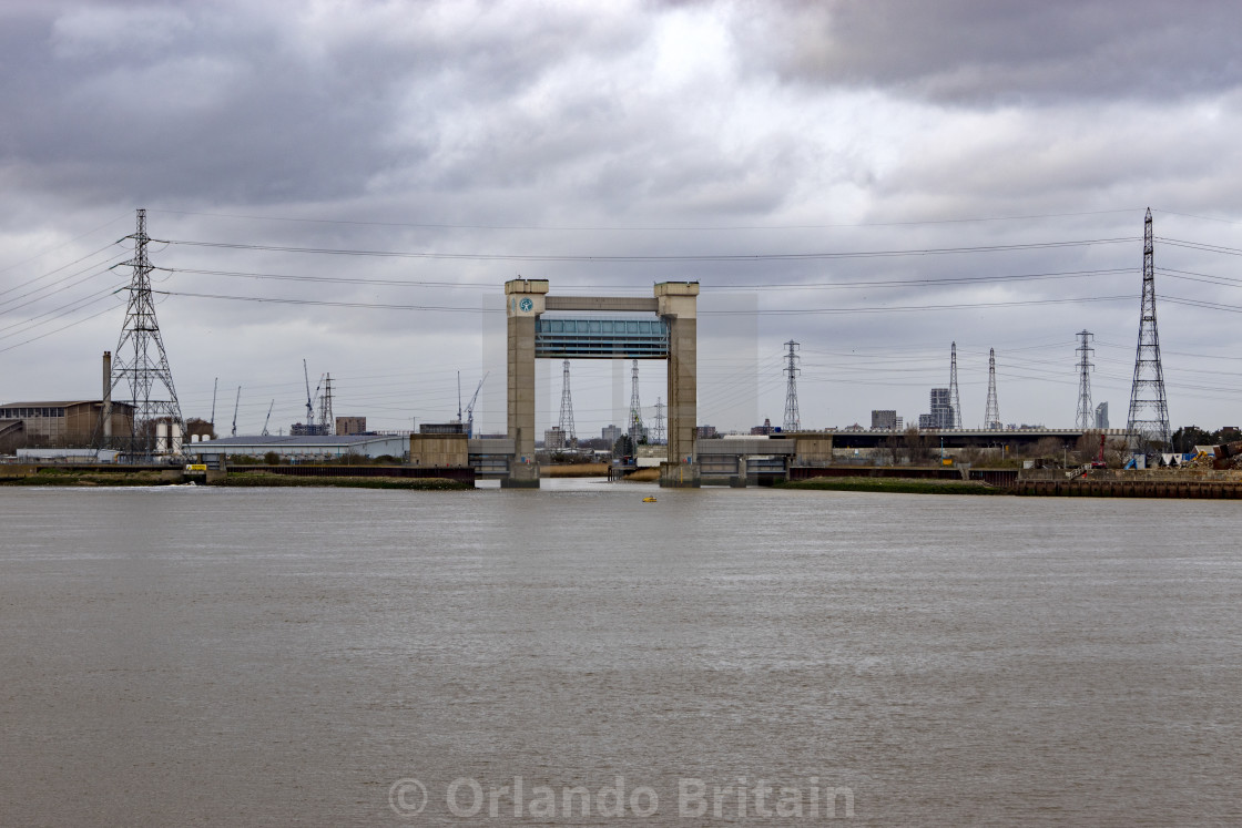 "Barking Creek Barrier - River Thames" by Orlando Britain - £12.40 "Barking Creek Barrier - River Thames" stock image