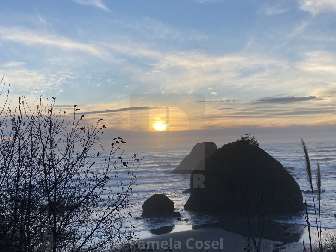 "Sunset over the boulders" by Pamela Cosel - $24.11 "Sunset over the boulders" stock image