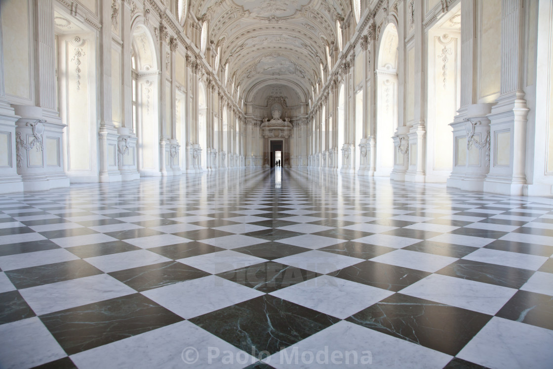 Venaria Reale, Italy - luxury interior old royal palace. Gallery