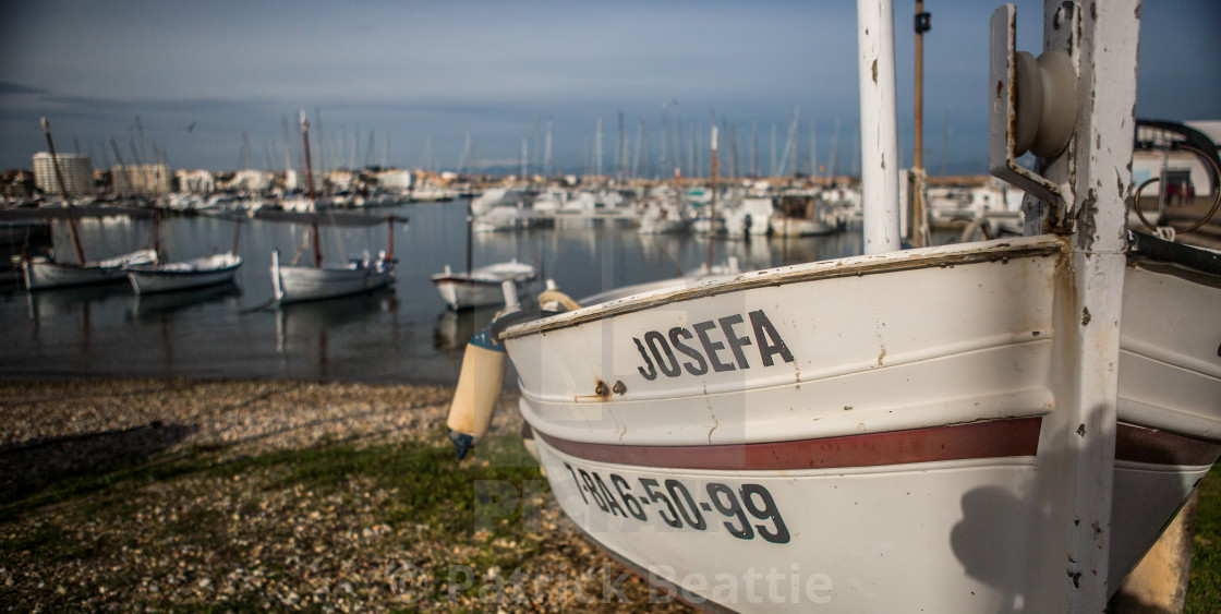 "Fishing Boat - L'Escala" by Patrick Beattie - $15.59 "Fishing Boat - L'Escala" stock image