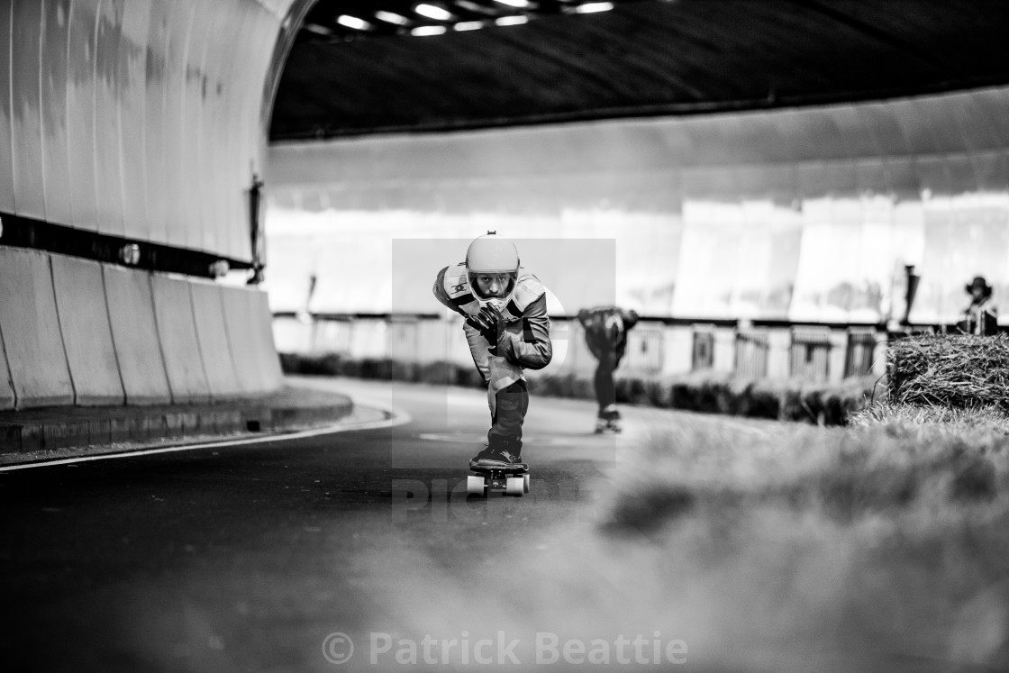 "Longboard Downhill" by Patrick Beattie - $15.59 "Longboard Downhill" stock image