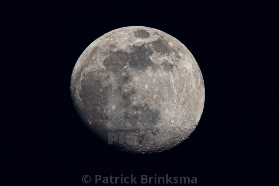 "Almost Full Moon" stock image