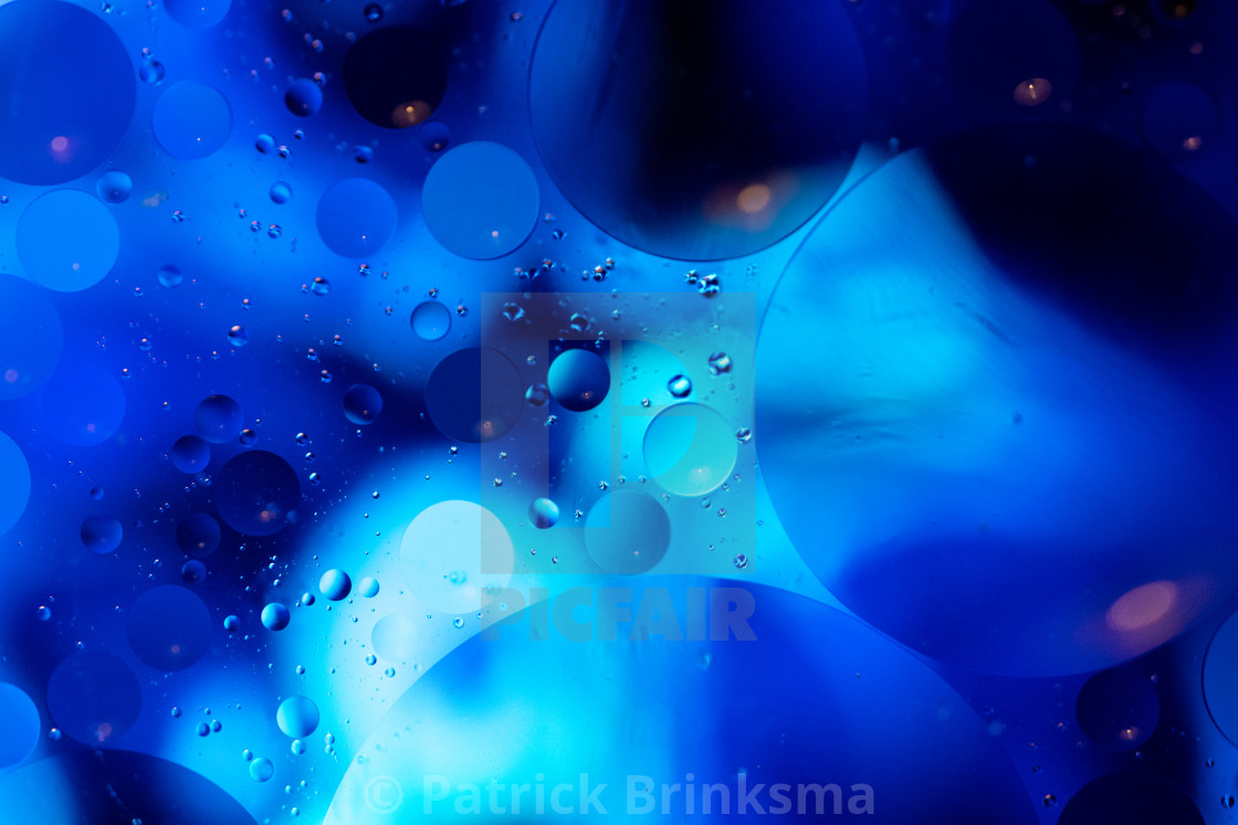 "Water, Oil and Colorful Backlight" stock image