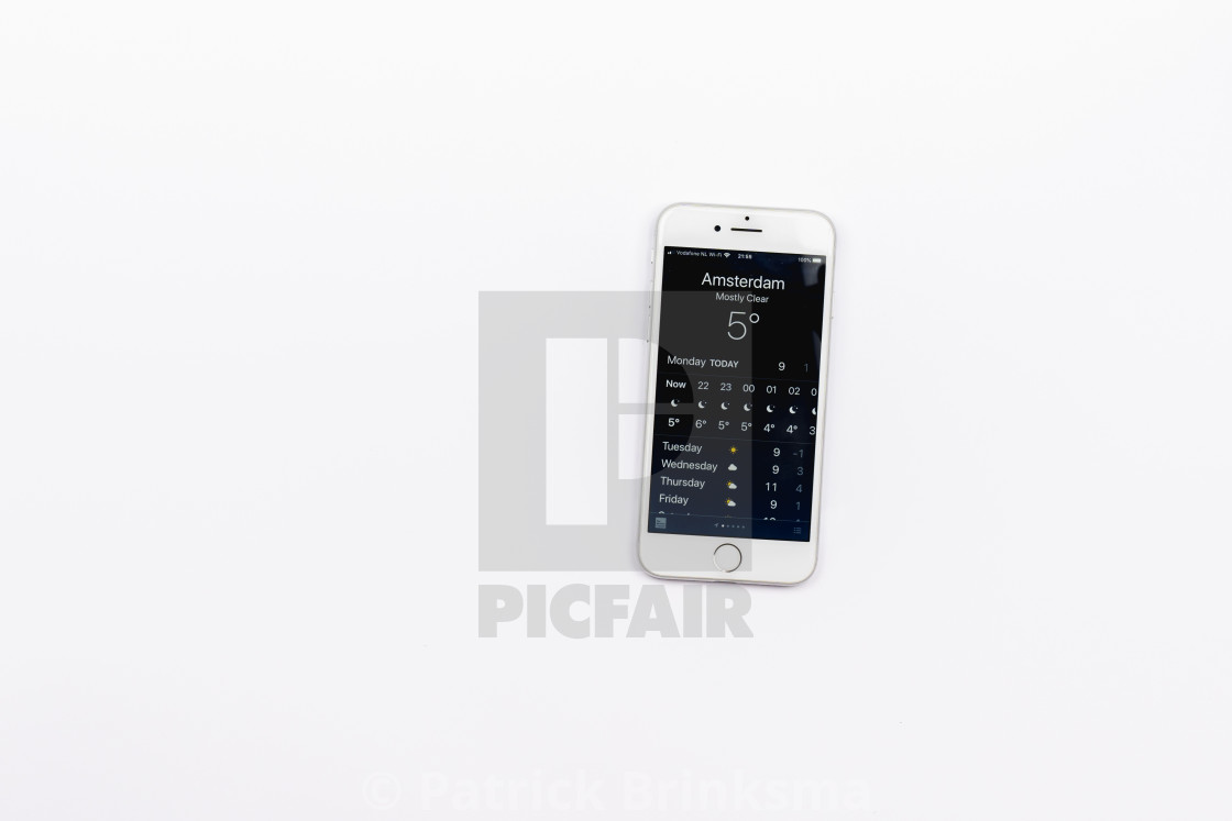 "iPhone on a White Background" stock image