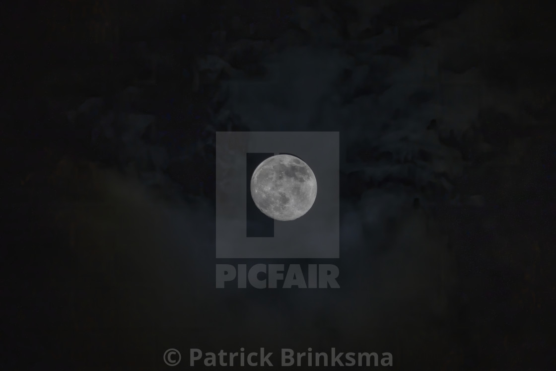 "Moon And Clouds" stock image