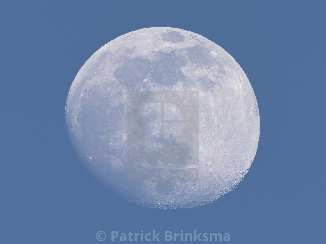 "Moon In A Blue Sky - Landscape" stock image