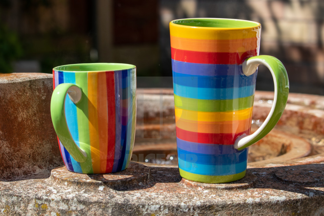 "Colourful Mugs" stock image