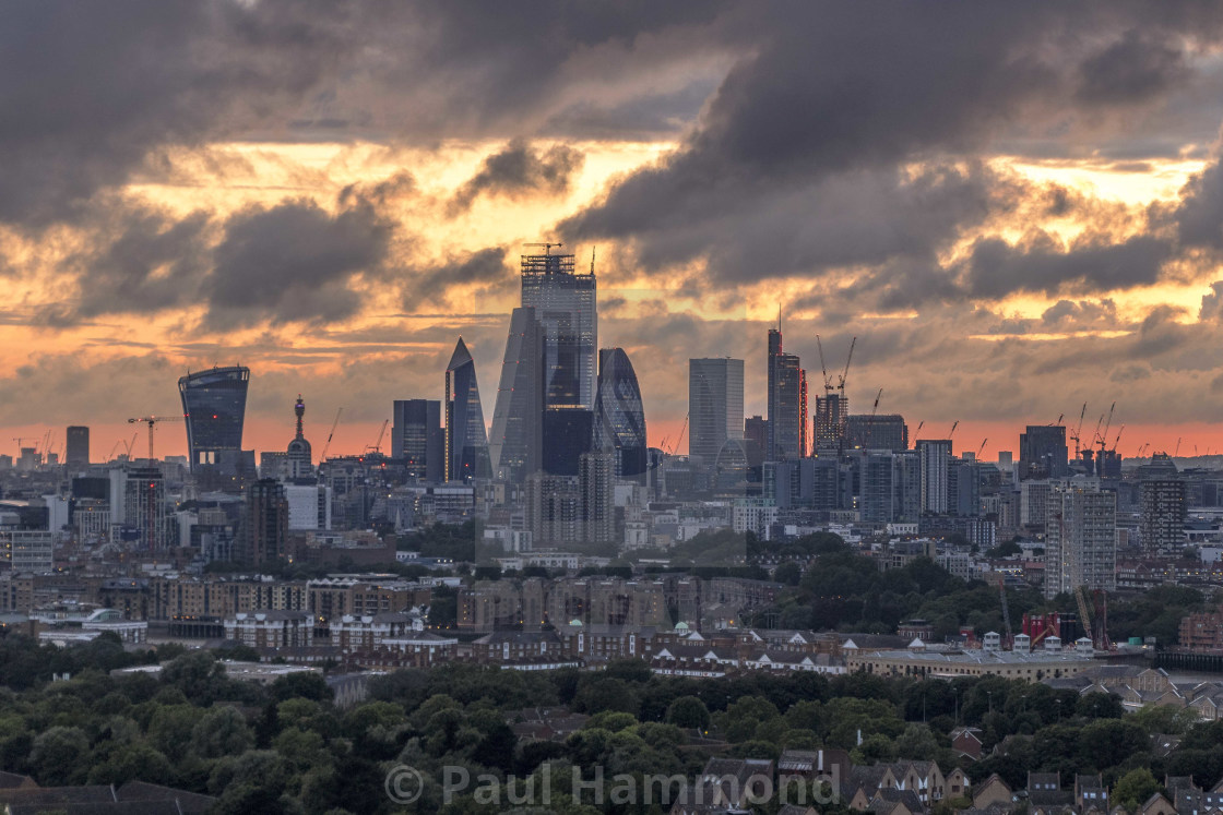"Sunset Over the City" by Paul Hammond - $18.59 "Sunset Over the City" stock image