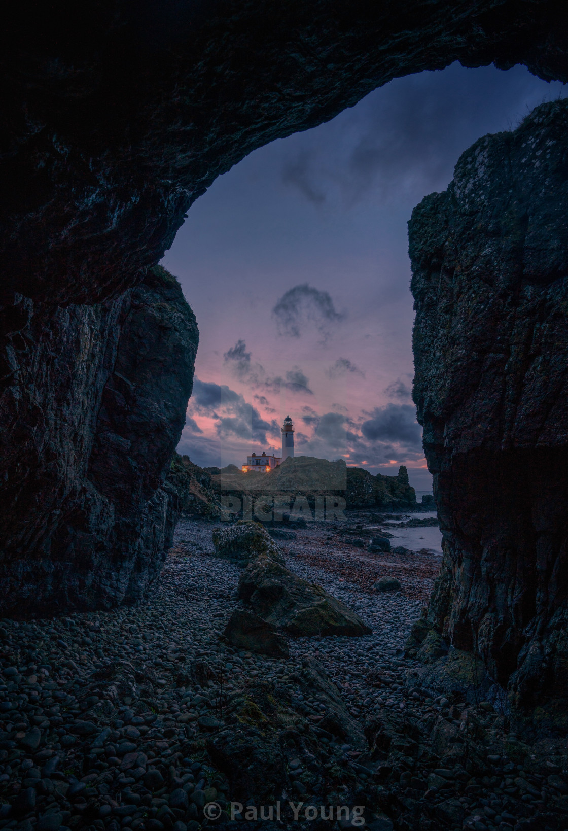 "Turnberry Cave" stock image