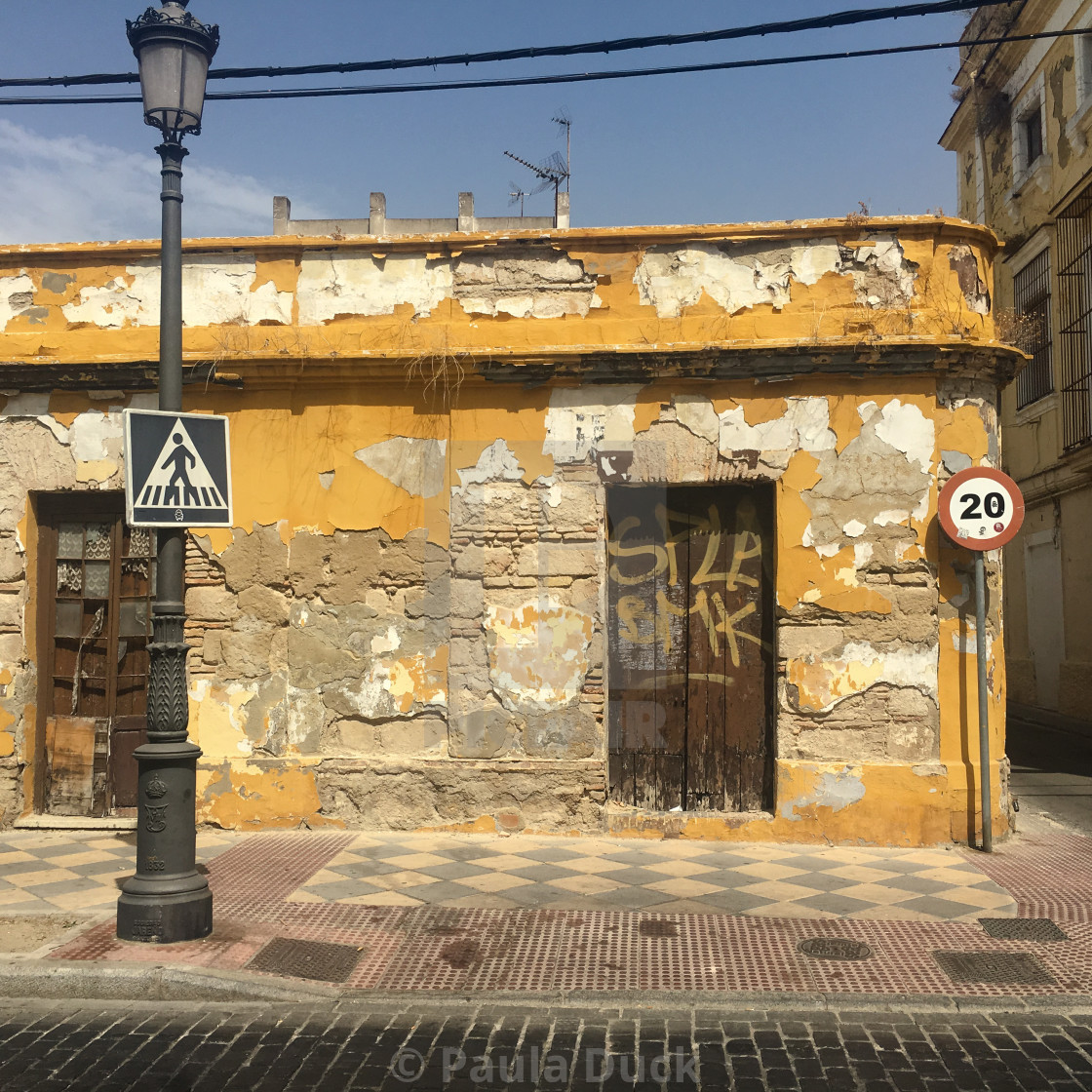 "Abandoned building, Jerez Spain" stock image