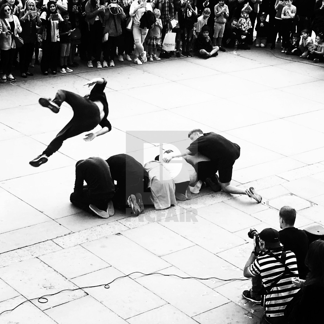 "Street performer, London" stock image