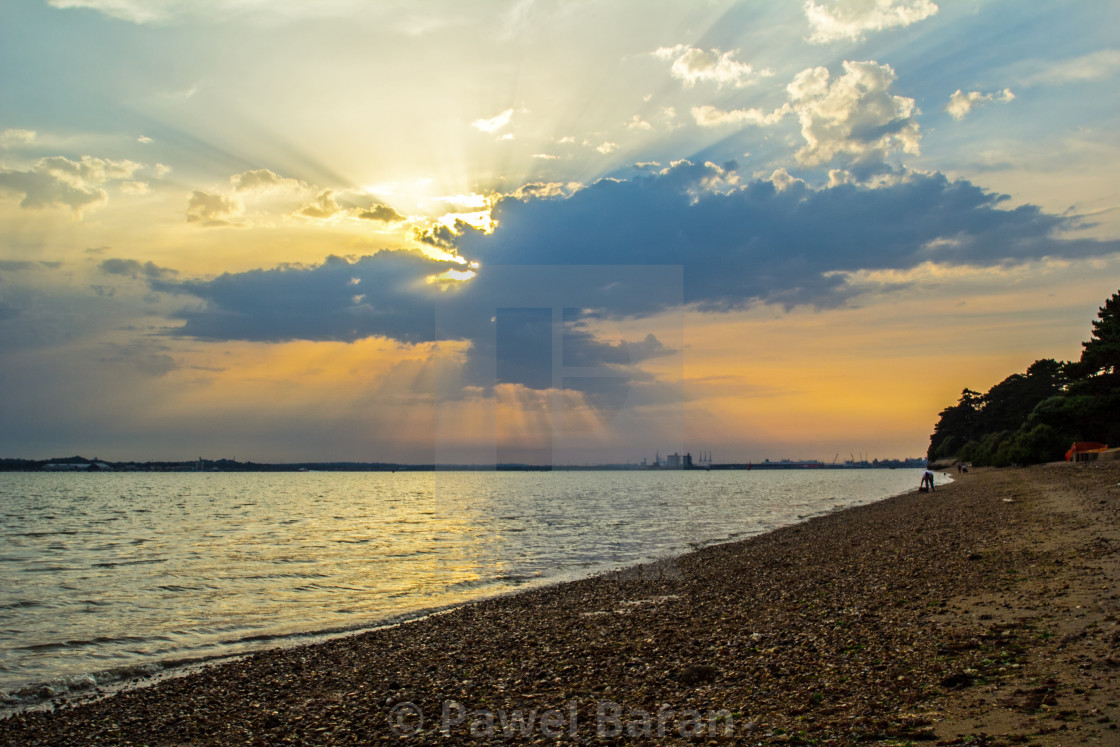 "The sunrays" stock image