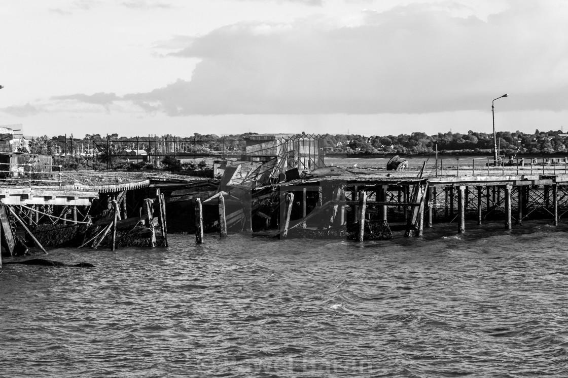 "Derelict Pier" stock image