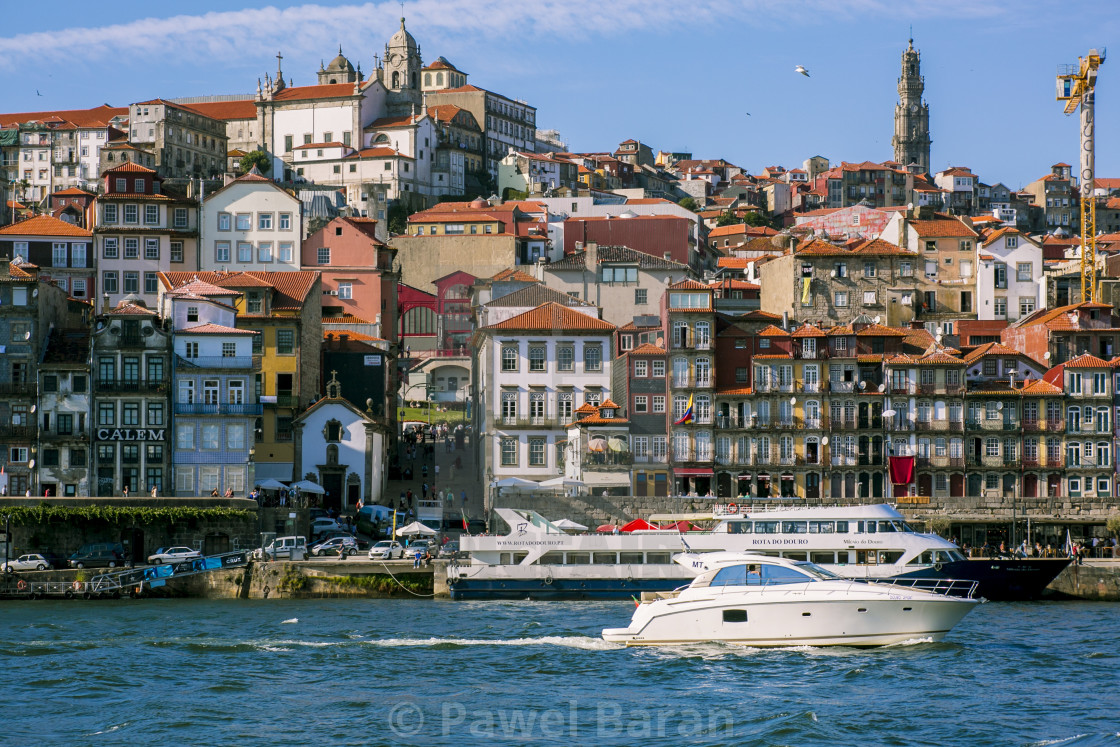 "The boats and Porto Old Town" stock image