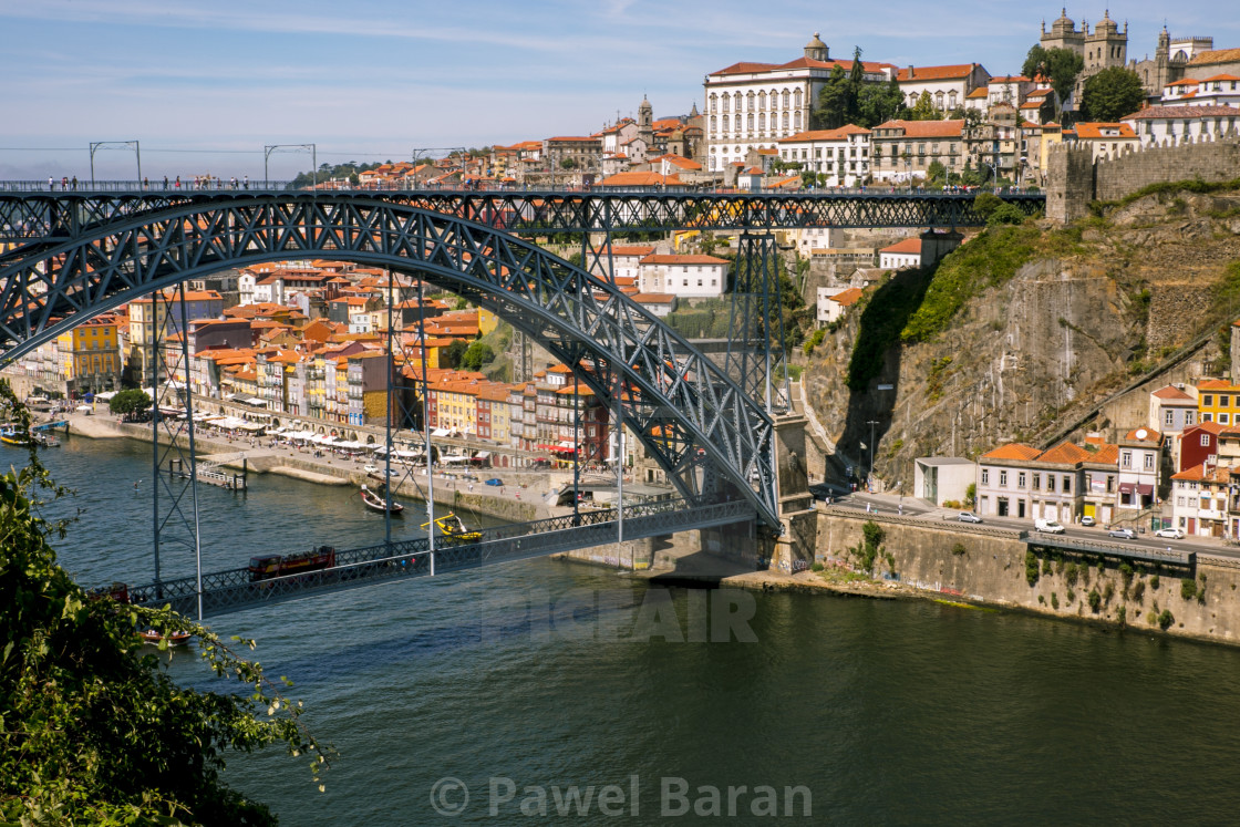 "Porto Old Town and Ponte Luis" stock image