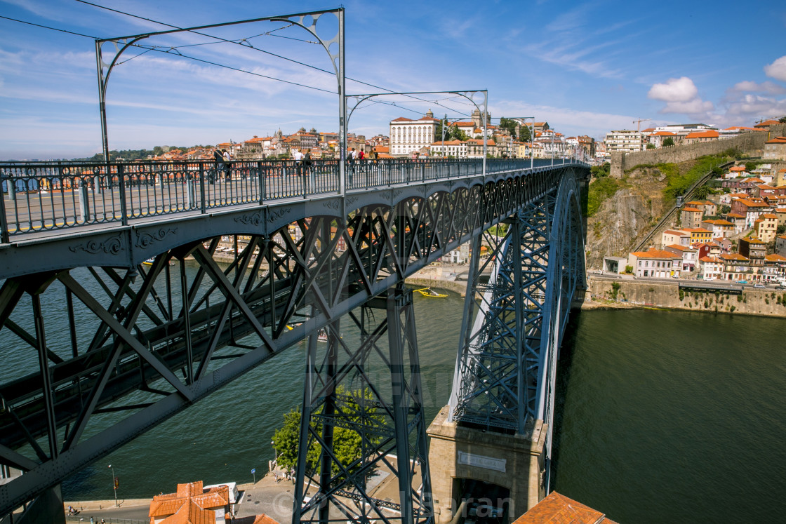 "Ponte Luis - top deck. Porto." stock image