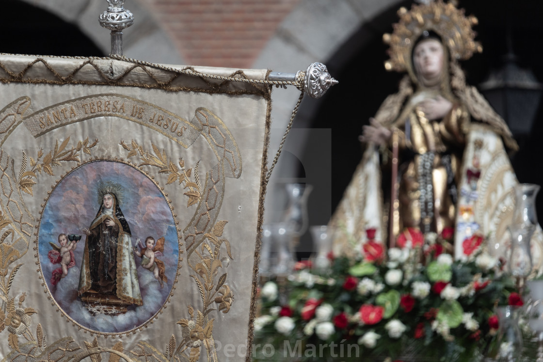 "Procession in honor to Saint Theresa." by Pedro Martín - $5.46 "Procession in honor to Saint Theresa." stock image